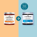 Two jars of Curlsmith styling souffle on a split background with a 'Same Great Product' label.