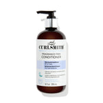 Curly Smith fragrance-free conditioner bottle on a white background
