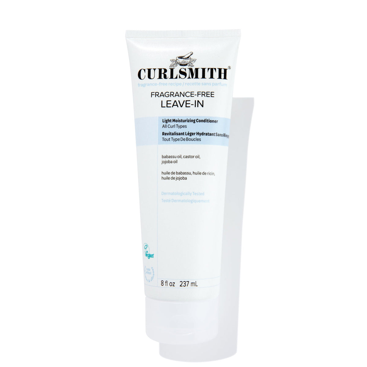 Curlsmith fragrance-free leave-in conditioner tube on a white background, Click to enlarge