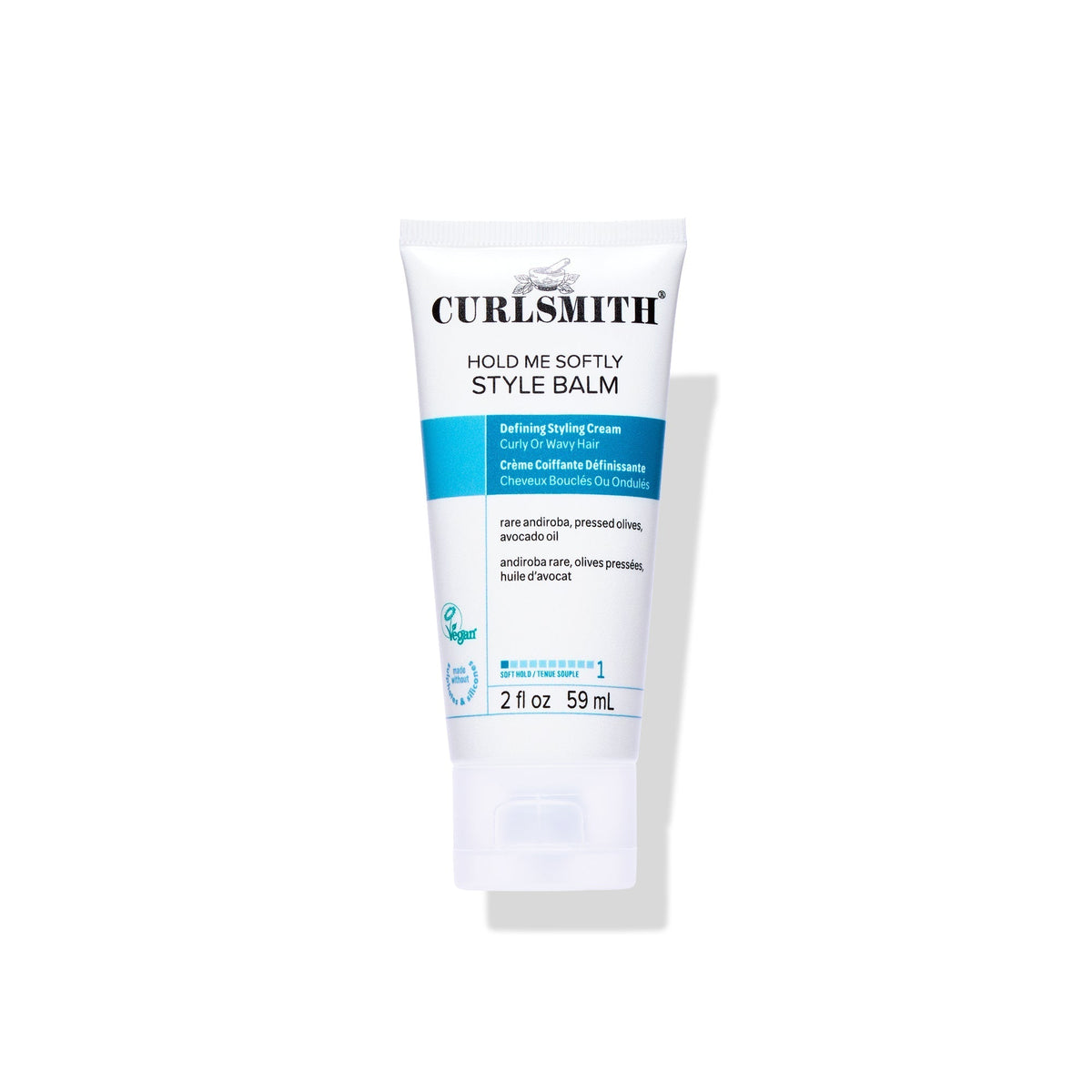 Curlsmith Hold Me Softly Style Balm tube on a white background