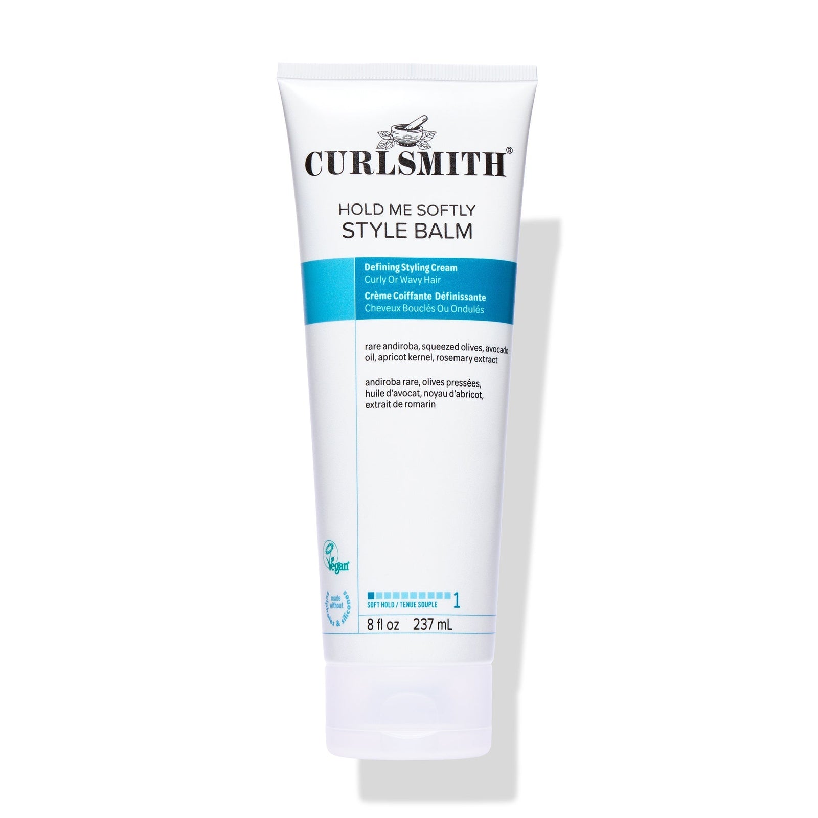 Curlsmith Hold Me Softly Style Balm tube on a white background, Click to enlarge